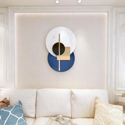 现代民宿轻奢墙面装饰餐厅铁艺金属壁饰客厅卧室创意床头墙壁挂件定制