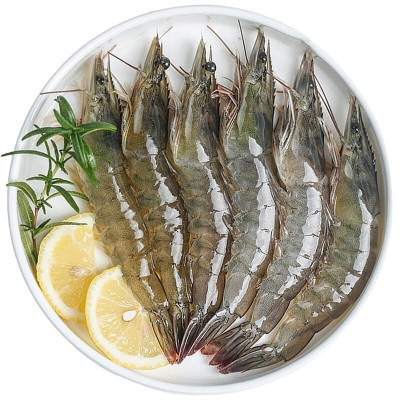 暖男厨房 国产大虾4斤白虾基围虾青虾鲜虾海鲜大虾生鲜 盐冻大虾40-50