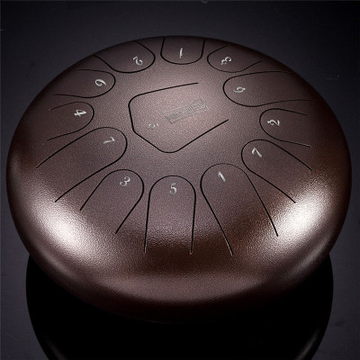 鲁儒空灵鼓琴12寸13音初学者成人专业级演奏色空鼓玄无空鼓莲花鼓忘忧鼓钢舌鼓手碟打击乐器送鼓架