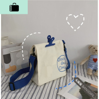 韩国INS复古百搭学生帆布包原宿港风ulzzang少女斜挎包个性单肩包NEW LAKE