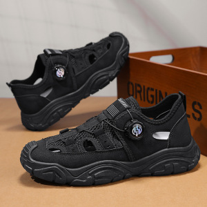 凉鞋男士春季新款2025网面镂空透气网鞋男休闲百搭运动厚底鞋