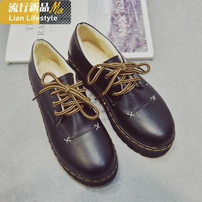 春季新款英伦风学院原宿学生韩版ulzzang百搭软妹小皮鞋女春单鞋知义(ZHIYI)休闲鞋