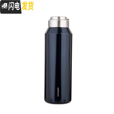 三维工匠大容量保温杯男女便携水杯茶杯子1000户外车载304全不锈钢水壶 全钢1100蓝色收藏送杯套