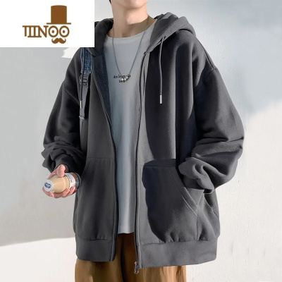 YANXU开衫卫衣男款美式夹克男生衣服潮牌连帽情侣上衣秋季外套