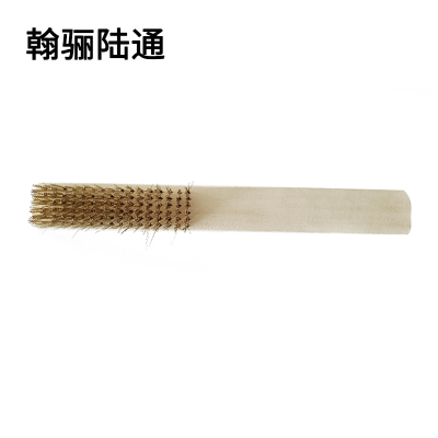 翰骊陆通 除锈镀铜木柄钢丝刷 6行 把