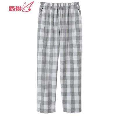 情侣睡裤女休闲宽松裤子款棉可外穿男家居长裤费琳