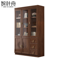 智叶舟实木办公柜三门1110*372*1940mm台