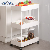 厨房置物架冰箱夹缝小推车卫生间收纳架子零食可移动落地缝隙多层 三维工匠