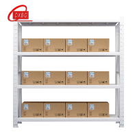 DXBG仓库仓储货架四层金属五金货架家用中型重型置物架展示架子200KG 200*50*200*4层白色