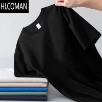HLCOMAN夏季男士短袖T恤男装潮牌打底衫半袖体恤上衣男女薄款长袖T恤