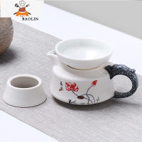 茶漏网茶滤器茶隔陶瓷套装茶具配件茶叶过滤网泡茶器创意茶杯 茶漏+送公道杯-雪花龙头冰清玉洁 敬平