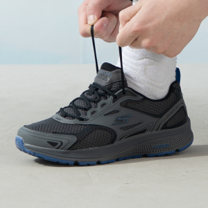 Skechers斯凯奇男鞋新款缓震透气休闲鞋耐磨健步鞋跑步鞋220034-BKCC ZP