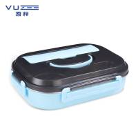 吾梓 304不锈钢 饭盒 1500ML四格+汤碗+勺筷 /个