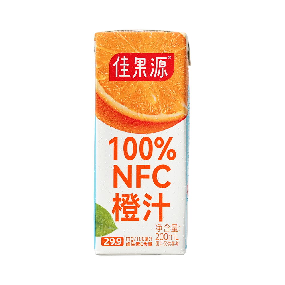 佳果源 三颗甜橙100%NFC橙汁礼盒装 200ml*10健康美味全家共享