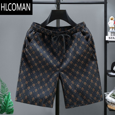 HLCOMAN美式短裤男外穿夏季裤子男士薄款冰丝五分裤潮流休闲沙滩裤大裤衩