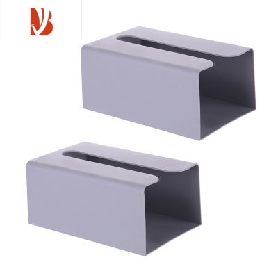 三维工匠抽纸盒壁挂式家用客厅擦手纸抽盒卫生间餐巾纸厕所创意厨房 灰色 2个装