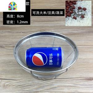 不锈钢厨房洗菜篮子洗菜沥水盆网篮圆形水果家用篮淘米箩洗米筛筐 FENGHOU 19cm微粗网款《网孔1.2mm》