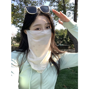 日和花韩版甜美花朵防晒面罩女春夏骑行防紫外线遮阳面纱护颈脸基尼口罩