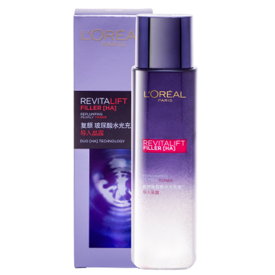 欧莱雅复颜玻尿酸水光充盈导入晶露240ml保湿补水滋润营养