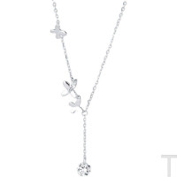 S999纯银蝴蝶项链女2024新款轻奢小众锁骨链时尚百搭项饰批发送女朋友老婆情人节七夕生日礼物