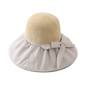 防晒帽女夏黑胶渔夫可折叠遮阳遮全脸骑电动车2022新款大檐太阳帽