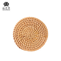 山之只 藤编防滑隔热餐垫 8*8cm 块