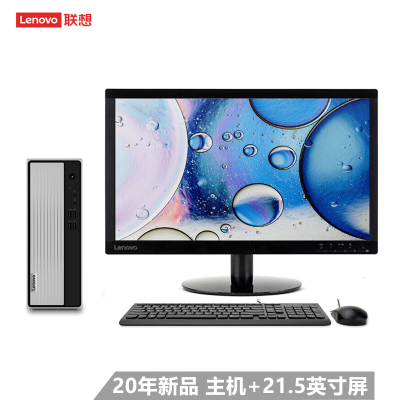 联想（Lenovo）天逸510S十代四核i3-101008GB1T+128G固态集显WiFi蓝牙商用办公台式电脑整机套机带21.5英寸显示器定制版