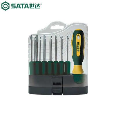 世达(SATA)多功能螺丝批组合维修机修起子 16件可换头螺丝批组套09346