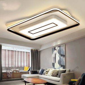 苏宁放心购 北欧后现代简约客厅灯大气长方形家用led吸顶灯温馨卧室灯创意餐厅灯具套餐 轻奢大客厅 默认颜色