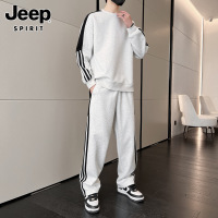 Jeep吉普2025新款休闲套装男士春秋季搭配卫衣长裤运动服两件套男