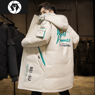 HongZun男士冬季外套2020新款韩版潮流中长款加厚棉衣棉袄子潮牌羽绒棉服棉衣