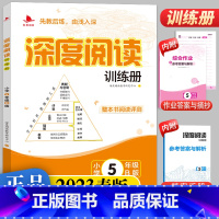 语文 五年级下 [正版]2023春版深度阅读训练册小学五年级B版人教版注音版5年级语文上下册通用课外练习册阅读理解看图说