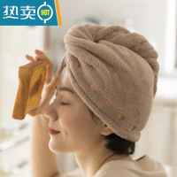 敬平[2条装]干发帽女吸水毛巾速干帽浴帽发巾擦头巾包头洗头发 [两条装]爱心粉+随机干发帽