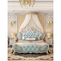 欧式床 主卧现代简约实木双人床1.8米婚床法式公主床田园家具