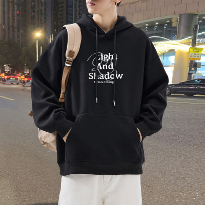 [3件8.5折118.9元,叠加优惠券]唐狮男士秋装新款卫衣男连帽卫衣宽松休闲字母男卫衣男秋装上衣长袖