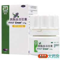 得每通胰酶肠溶胶囊0.15g*20粒*1瓶/盒用于消化不良