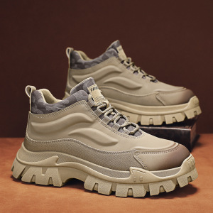 男士秋季上新款低帮时尚马丁靴皮革透气舒适休闲假系带懒人靴子