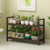 森美人花架置物架实木质铁艺多肉阳台客厅落地式多层室内盆栽架子