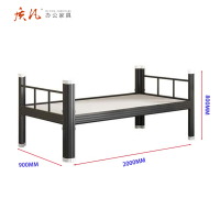 质凡黑色钢制单层床宿舍床2000*900*800mm