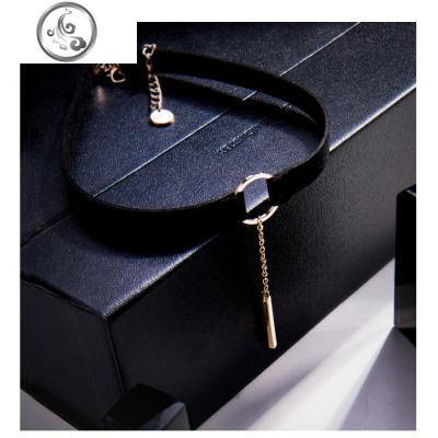 黑色短款颈带网红脖子饰品脖颈链choker项圈性感项链锁骨链女潮 JiMi