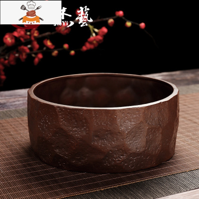 茶洗大号特大家用笔洗青花瓷陶瓷茶具配件洗茶碗茶道零配水盂水洗 [8寸]柴烧石方 敬平