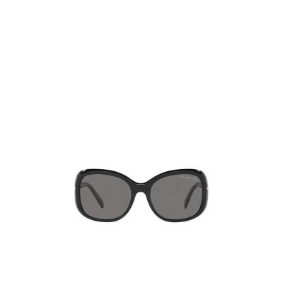 普拉达(PRADA)女款太阳镜有色镜片时尚徽标装饰出游百搭配件 灰色