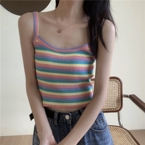 显瘦内搭针织衫背心吊带女夏季短款露脐外穿无袖上衣女性感打底衫