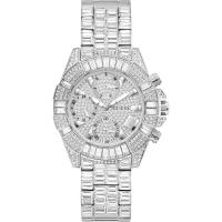 GUESS女士银色表盘不锈钢腕表防水石英女款时尚名品手表