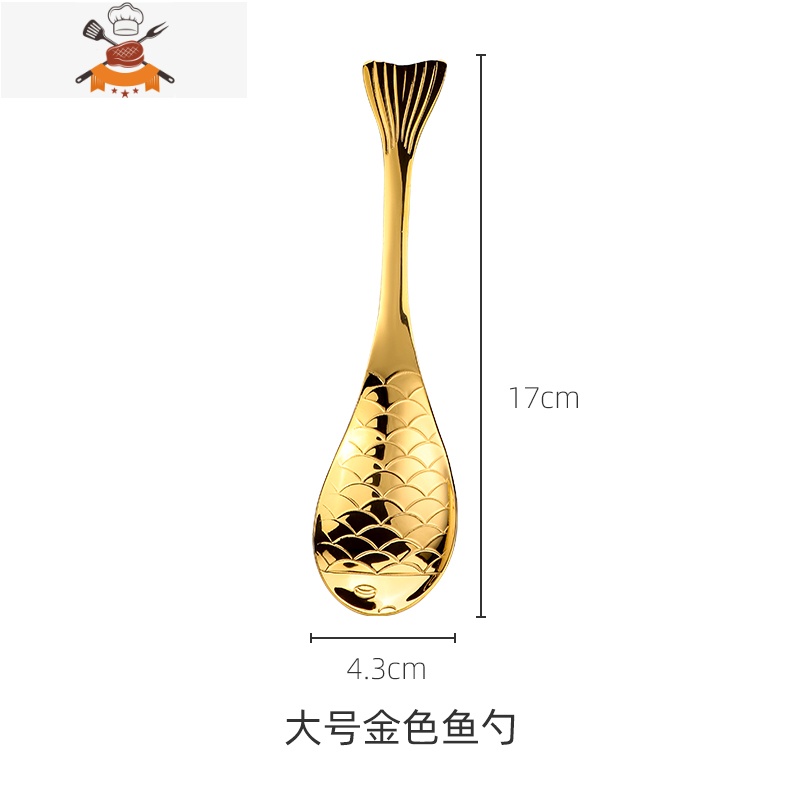 不锈钢勺子304家用喝汤勺 金色高颜值创意汤勺吃饭勺可爱汤匙调羹 敬平 金色大号