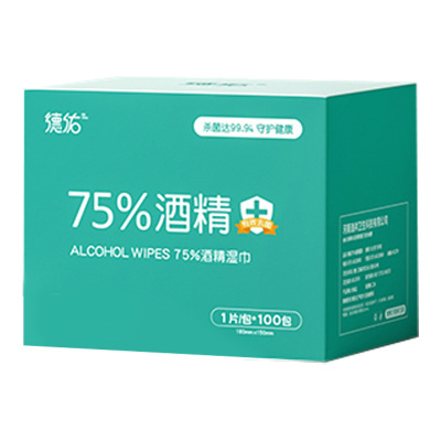 德佑湿巾1*100片*1盒随行杀菌携带方便酒精2001DYWP889
