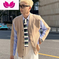 七斓新款条纹衬衫设计感拼接外套男女小众韩版时尚百搭薄款上衣