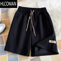 HLCOMAN美式抽绳短裤男夏季薄款篮球五分裤高级感过膝裤子宽松直筒中裤男