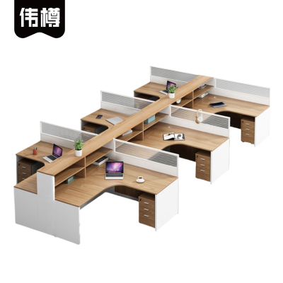 伟樽屏风工位六人位带六柜420*270*110cm套