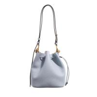 FURLA女士高质感皮革迷你桶包百搭斜挎包经典优雅蓝灰色